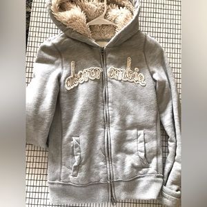 Abercrombie fitch kids XL jacket lined with faux fur fits women xs